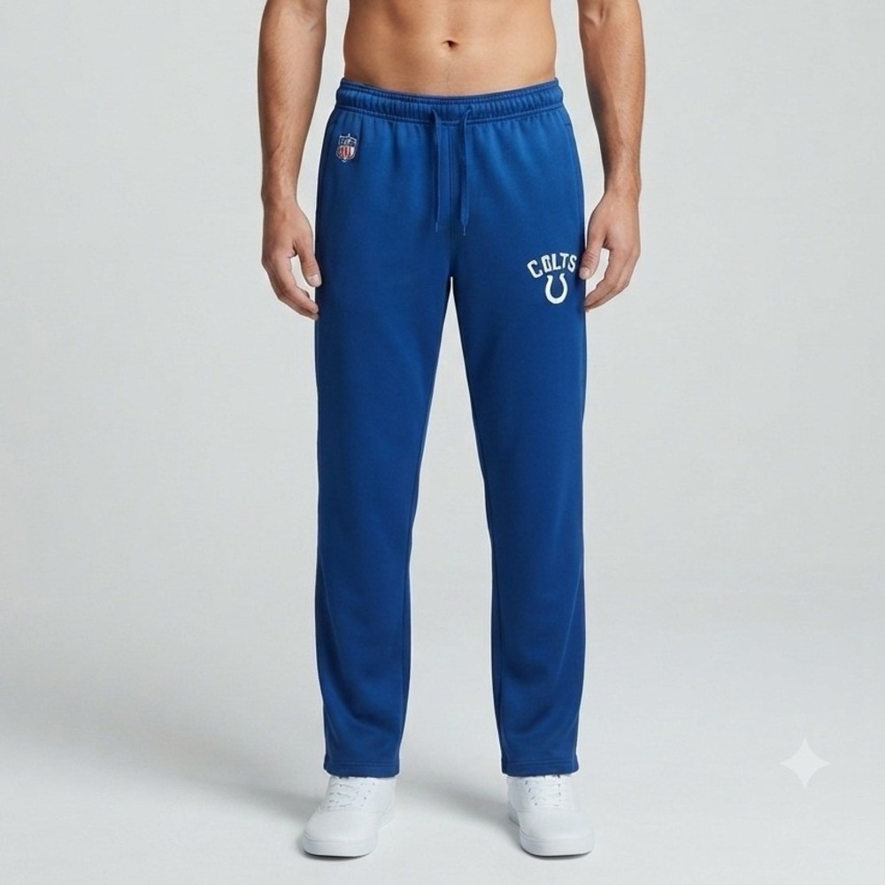 Nike Indianapolis Colts NFL Therma-FIT Sweatpants Blue Mens Large Onfield Gear